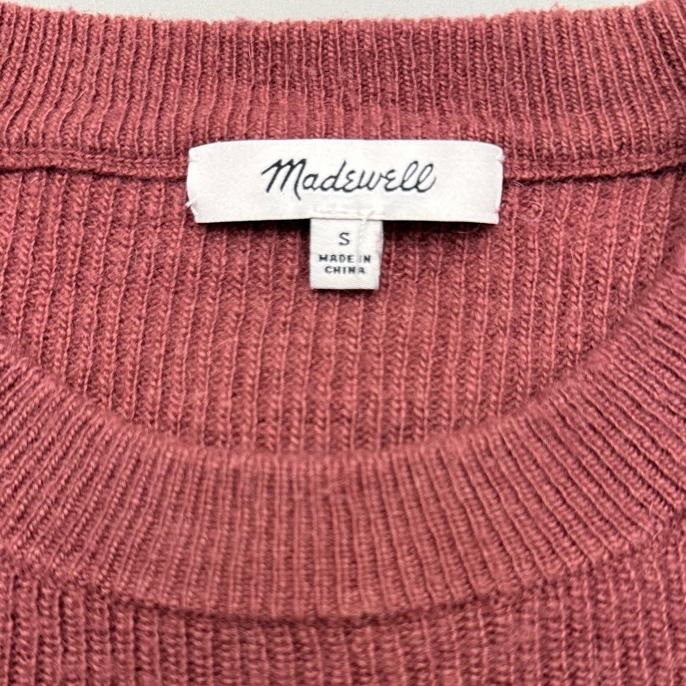 Madewell Women's Rich Red Crew Neck Sweater Size S - Picture 6 of 12
